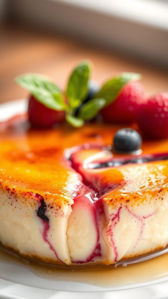 berry flavored custard dessert