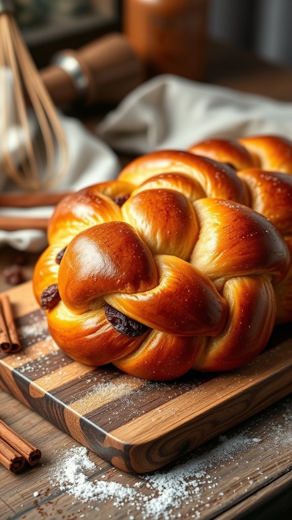 cinnamon raisin braided bread