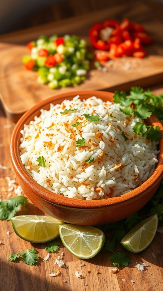 coconut flavored mexican rice dish