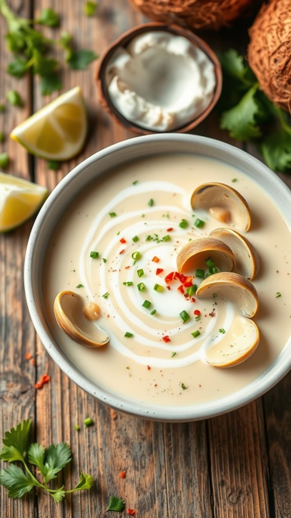 coconut milk based clam chowder