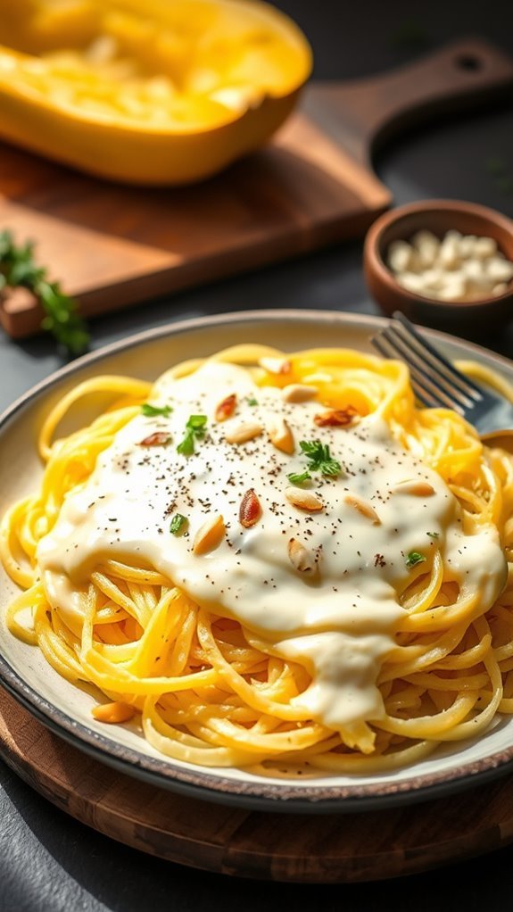 creamy spaghetti squash dish