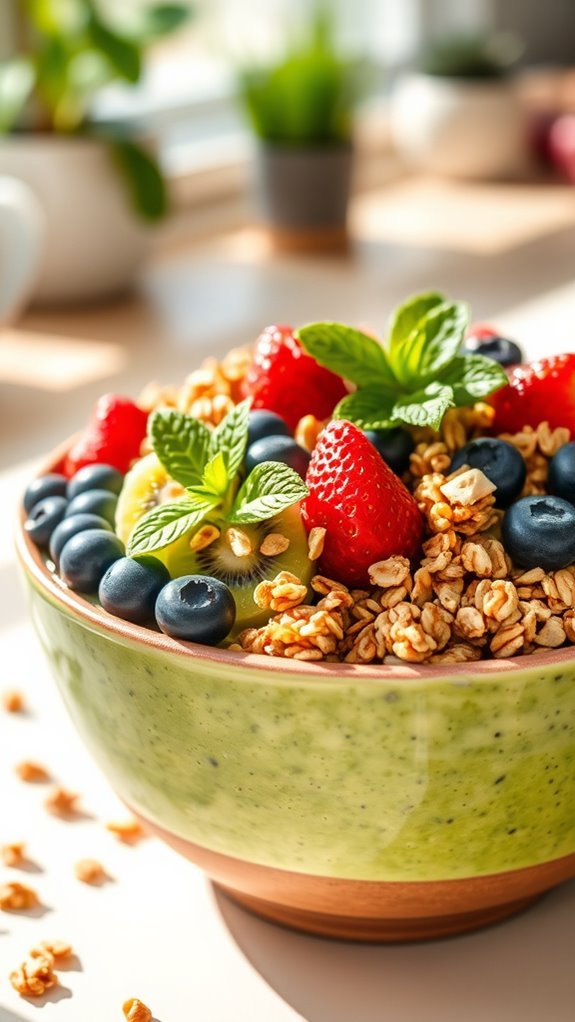 fruit filled smoothie bowl