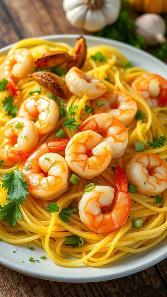 garlic butter shrimp pasta