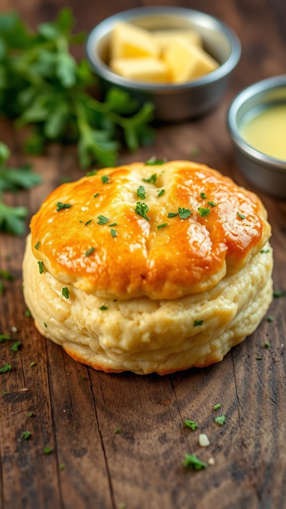 garlic herb cheddar biscuits