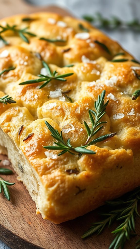 herb infused sea salt focaccia