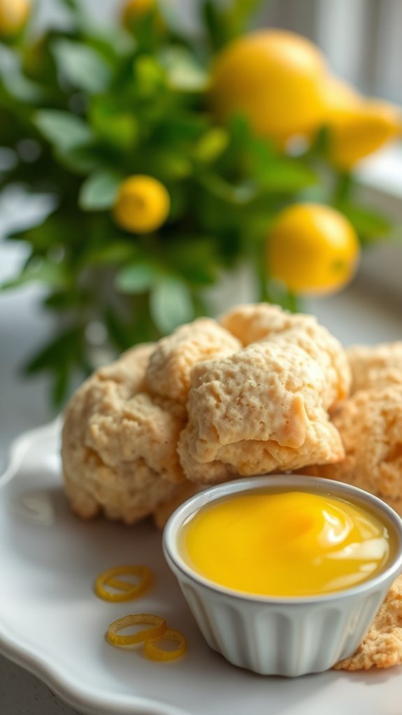 lemon curd filled scones