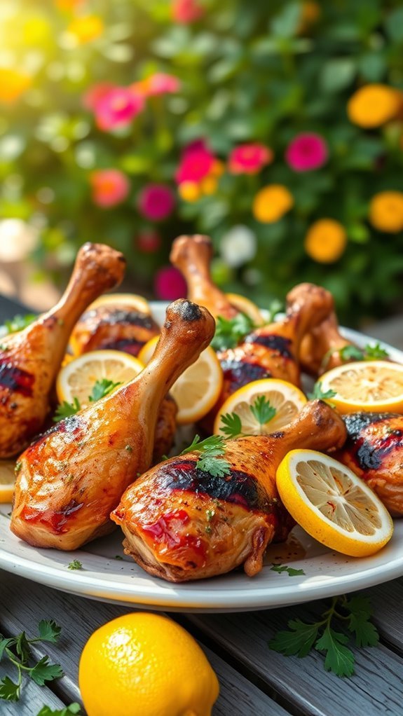 lemon herb grilled drumsticks