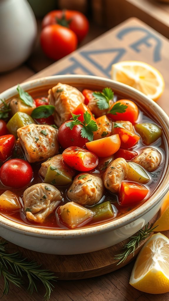 mediterranean inspired chicken dish