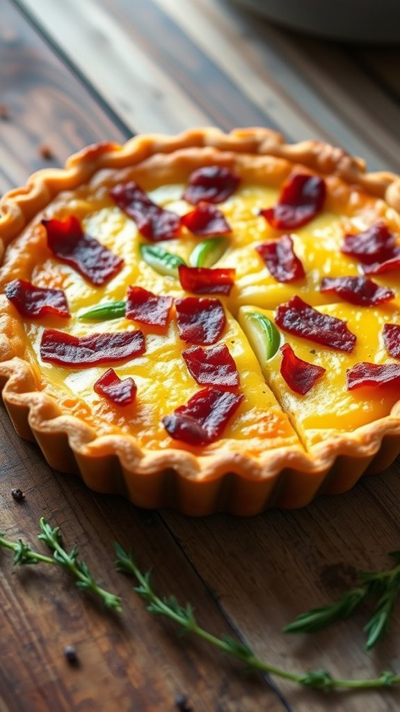 savory bacon leek quiche