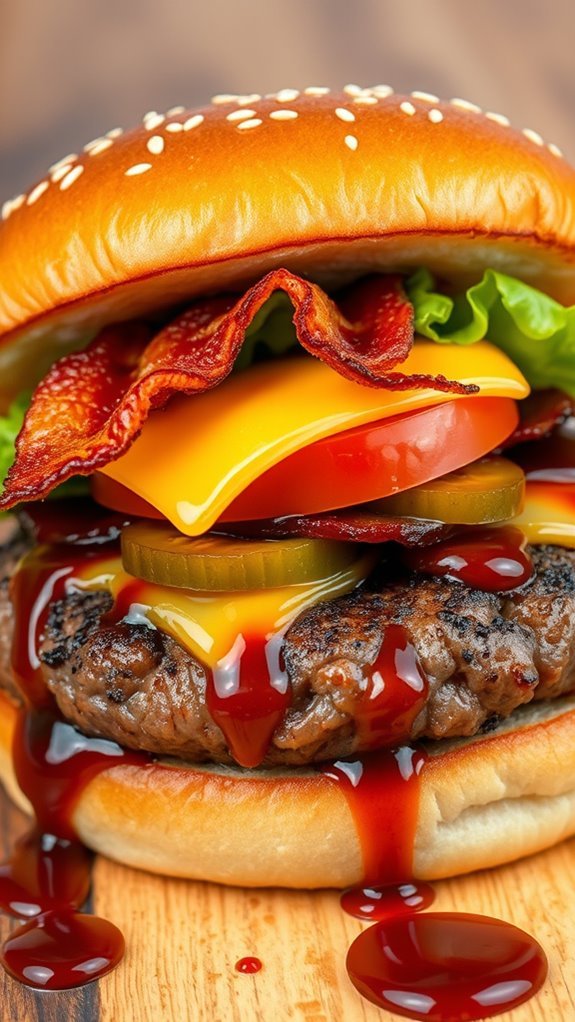 savory grilled bacon burger