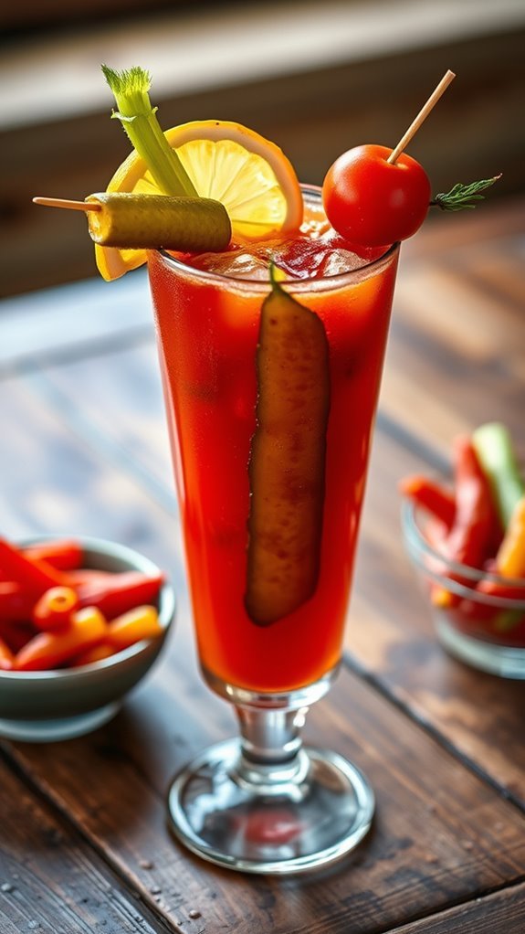 savory pickle infused cocktail