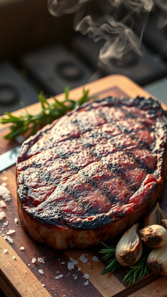 smoky tender rib eye steak