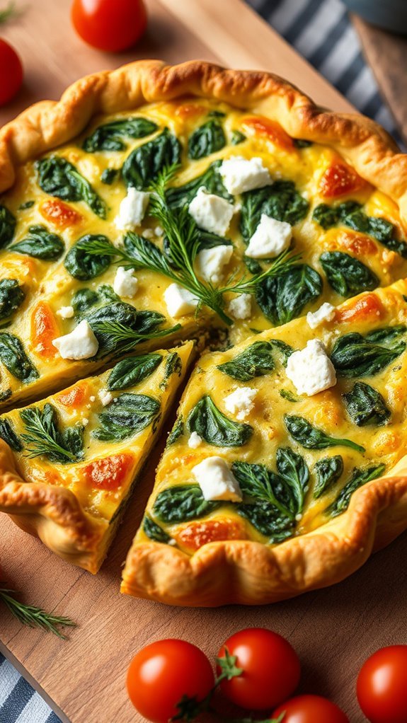 spinach and feta quiche