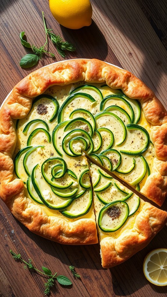 zucchini goat cheese quiche
